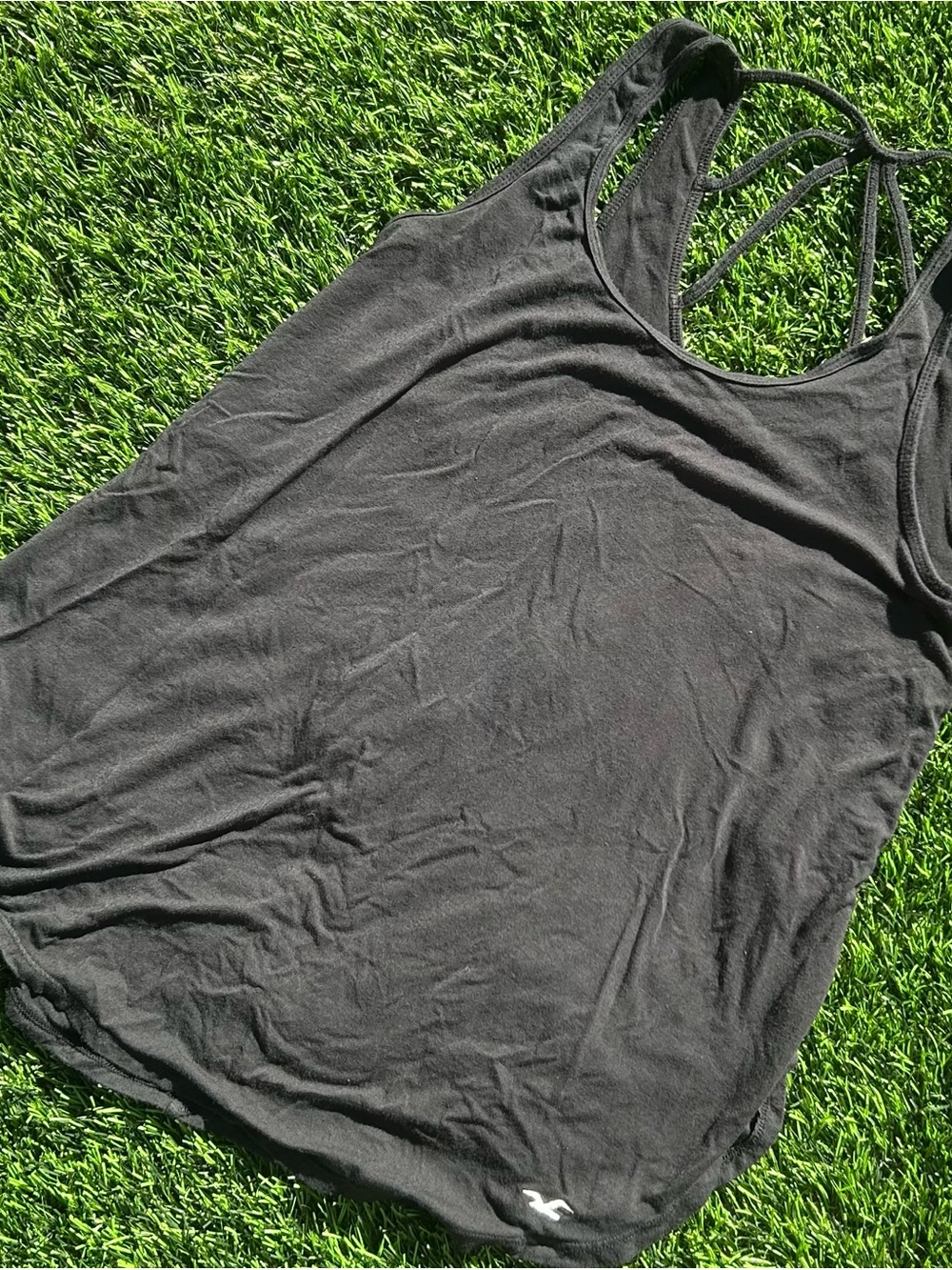 Hollister Black Strappy Back Tank Top